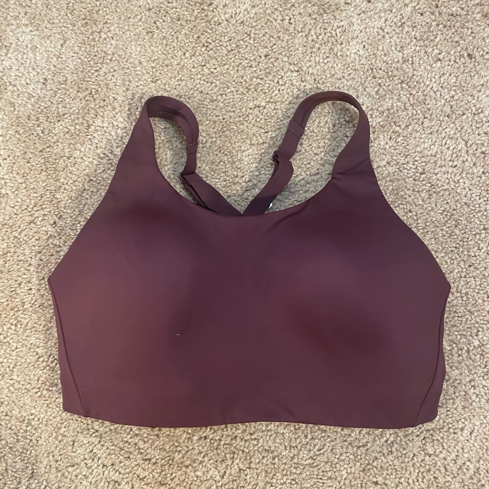 Athleta Racerback “Advance” Sports Bra in Plum